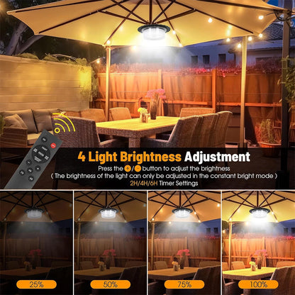 244 LED Hanging Light Solar Powered Light Garden Garage Shed Tent Lamp