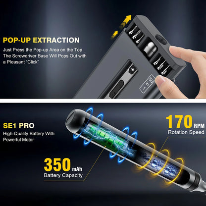 Power Precision Electric Screwdriver 50-IN-1 Set Cordless Mini Repair Tool Kit