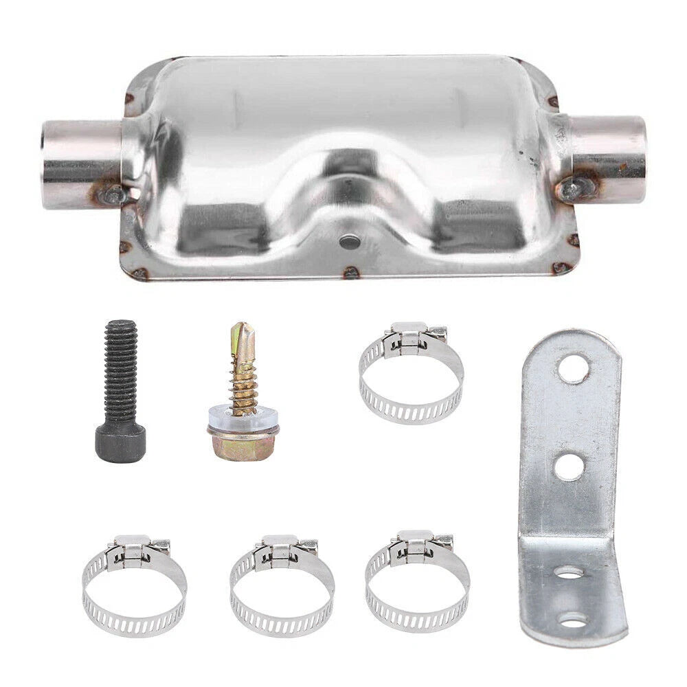 Car Parking 120cm Exhaust Pipe Hose Air Diesel Heater 25mm Silencer Muffler Kit
