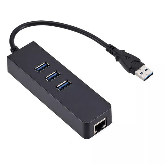 RJ45 Ethernet Adapter 1000mbps to PC MAC Laptop USB 3.0 HUB 3 Port