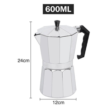 600ML Espresso Coffee Latte Pot Stove Top Italian Coffee Maker Moka Pot
