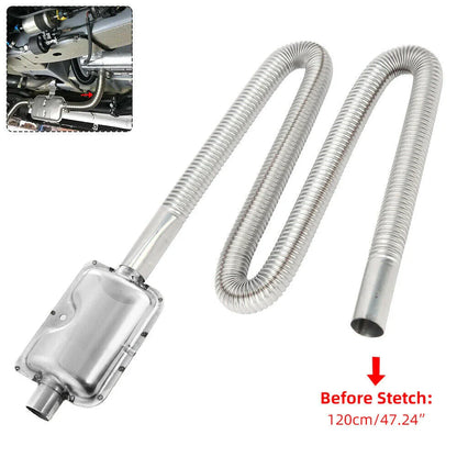 Car Parking 120cm Exhaust Pipe Hose Air Diesel Heater 25mm Silencer Muffler Kit