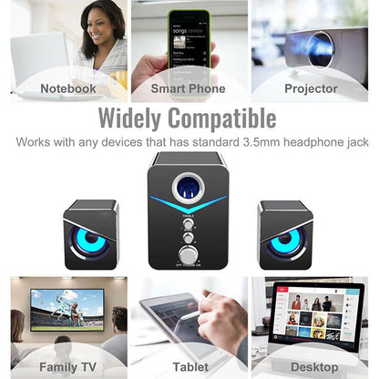 PC Desktop Laptop TV Subwoofer System Wired Bluetooth Computer Speaker