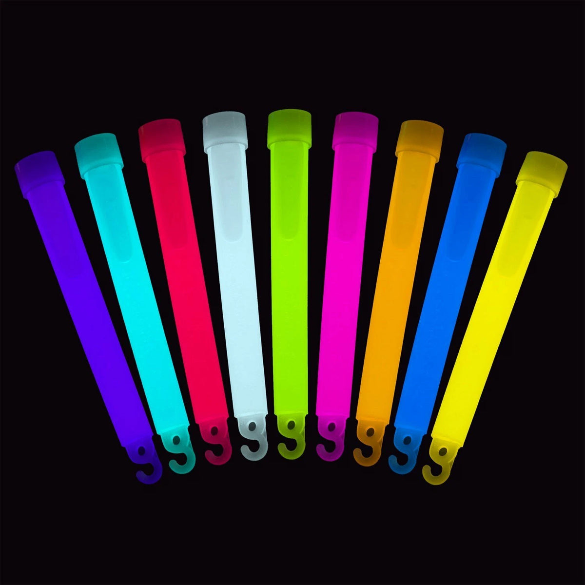 50x Party Rave Light Disco Glow in Dark 6 Inch Mixed Glow Sticks Lanyard Bulk