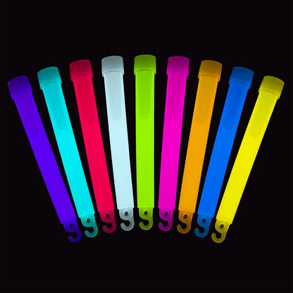 50x Party Rave Light Disco Glow in Dark 6 Inch Mixed Glow Sticks Lanyard Bulk