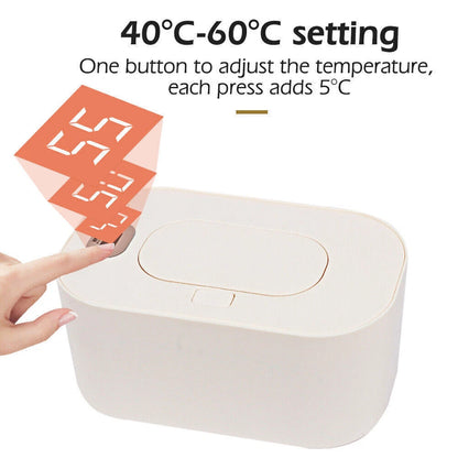 Wet Wipes Heater Dispenser Intelligent Baby Wipes Warmer Holder Heating Box