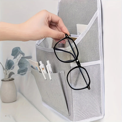 Pouch Book Holder Phone Pocket Home Organiser Wall Hanging Storage Bag Hook Grey