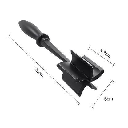 Heat Resistant Meat Masher Hamburger Ground Beef Masher Chopper Black