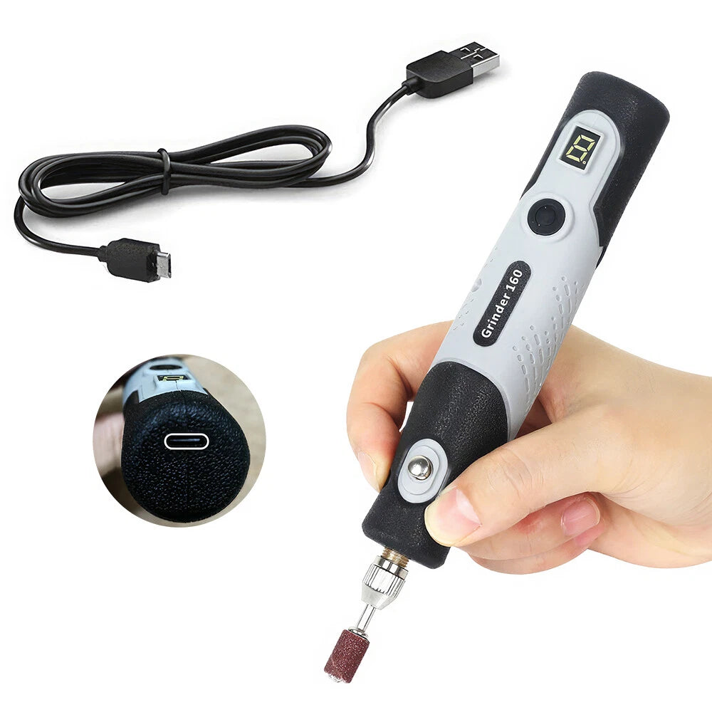 5-Variable Speed Engraver Grinder Cordless Rotary Tool 113 Accessories Box