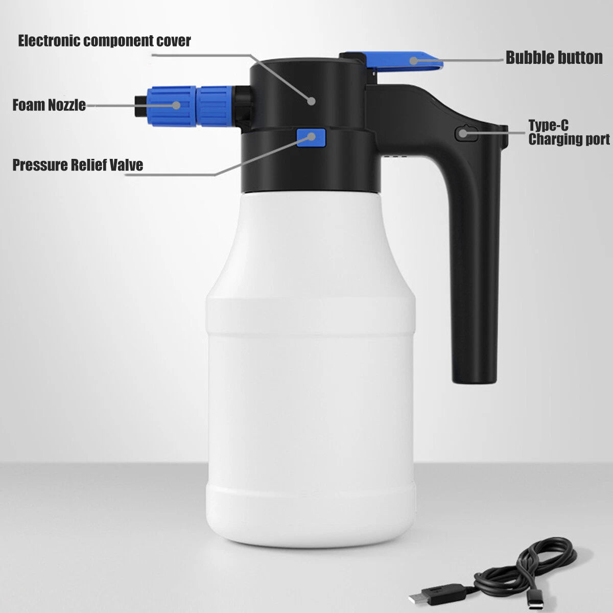 High Pressure Garden Car Cleaning Tool Wireless Electric Foam Pressure Washer