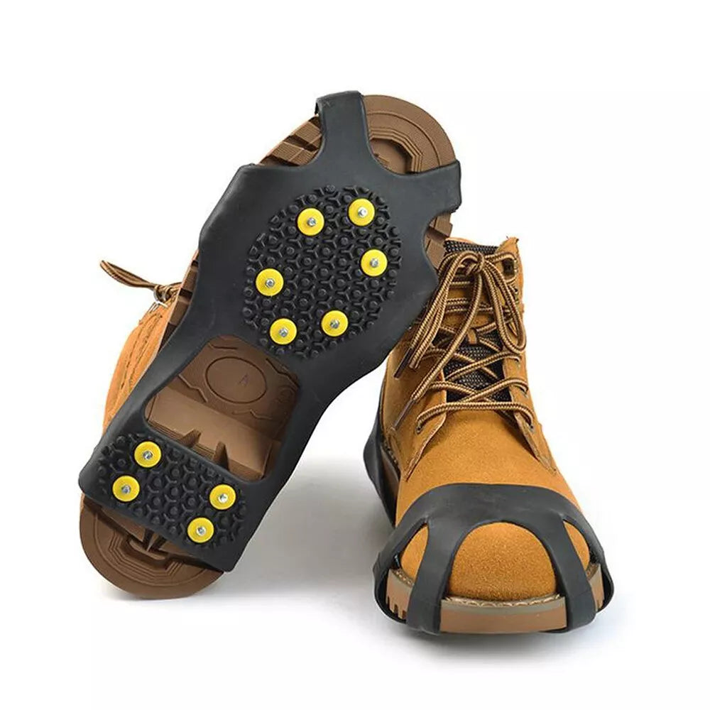 Anti-slip Snow Shoe Spikes Grips Shoes Boots Ice Cleats 10-Stud Medium