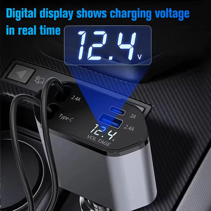 iPhone Android Fast Charging Car Phone Adapter USB Type C Cable Car Charger