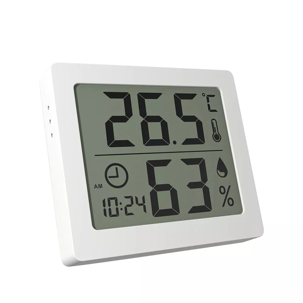 Room Temperature Indoor LCD Hygrometer Tester Digital Thermometer Humidity White