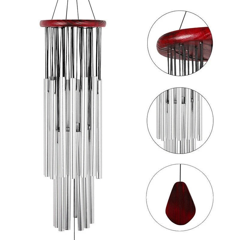 Home Decor Wind Chimes Garden Large Deep Tone Windchime 27 Tubes Chapel Bell