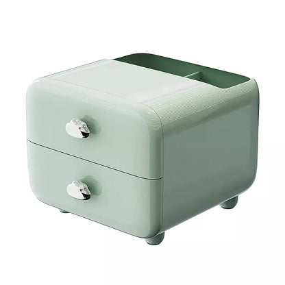 Storage Drawer Box Office Children Desk Multifunctional Desktop Organizer Green