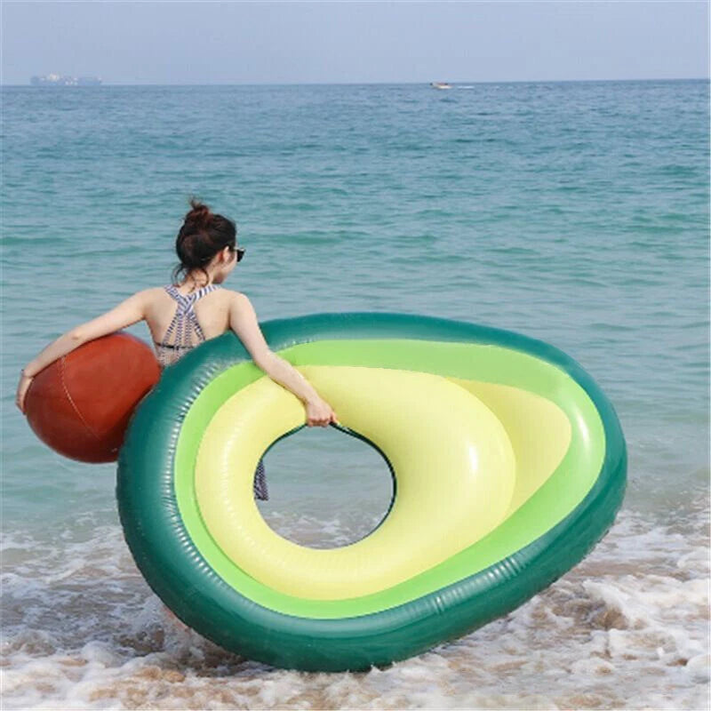 Pool Lounger Float Fun Ball Summer Avocado Inflatable Pool Bed Water Relax Toy