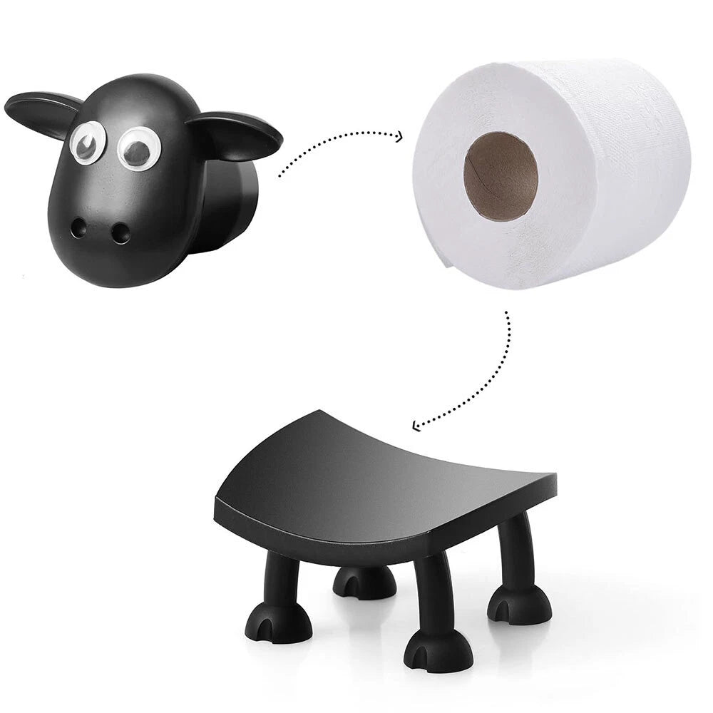 3X Bathroom Stackable Tissue Storage Paper Rack Stand Sheep Toilet Roll Holder