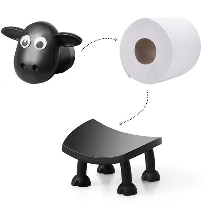 3X Bathroom Stackable Tissue Storage Paper Rack Stand Sheep Toilet Roll Holder
