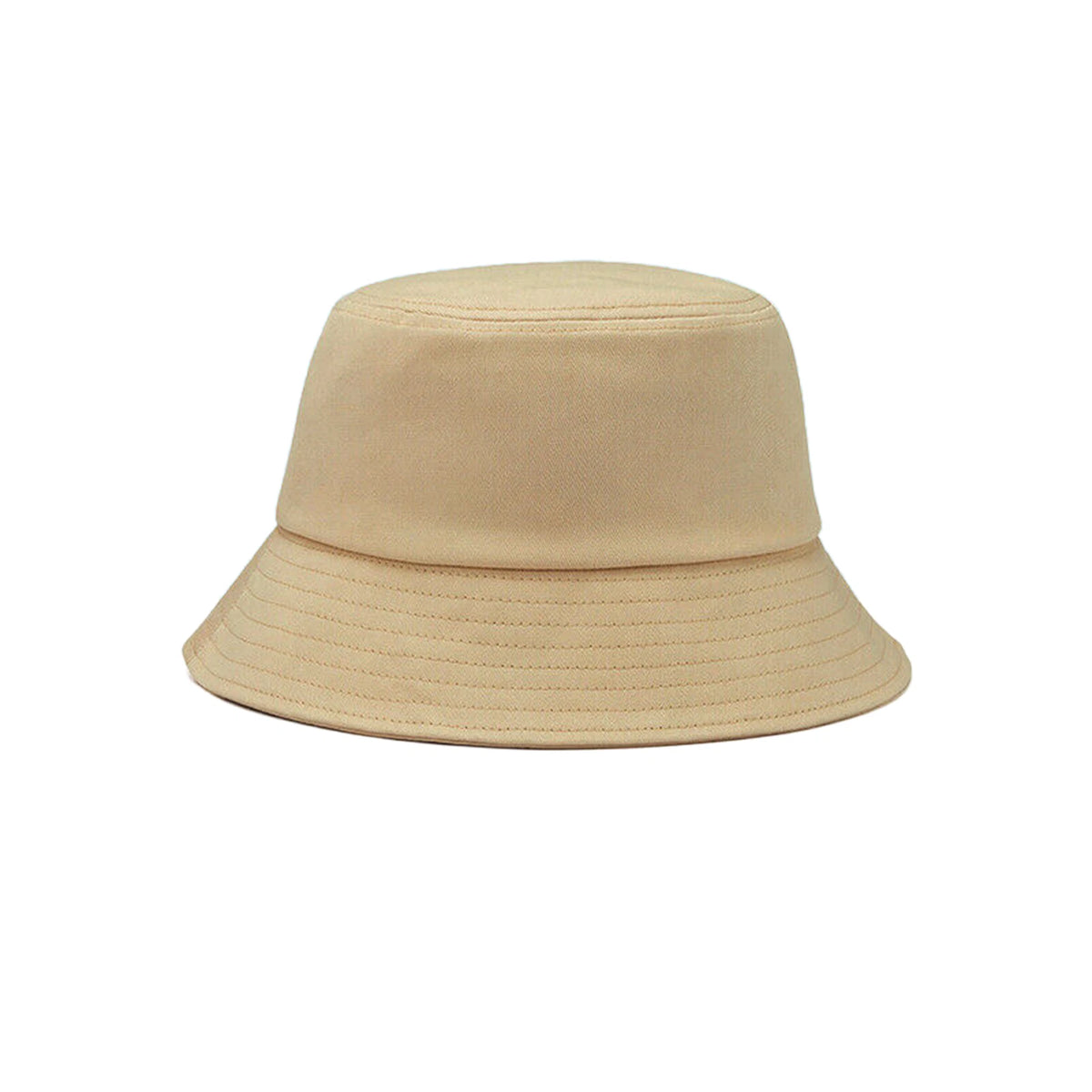 Unisex Cotton Cap Women Men Sun Bucket Hat Fishing Hiking Camping Outdoor Beige