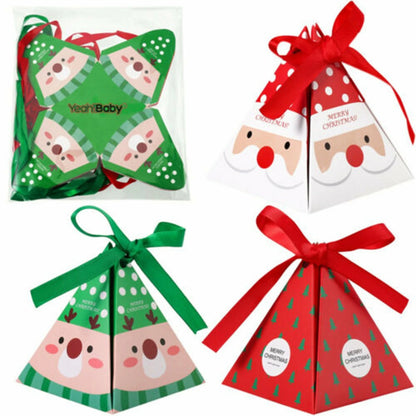 24X Paper Box Gift Party Bag Christmas Candy Box Bag Christmas Tree Gift Box