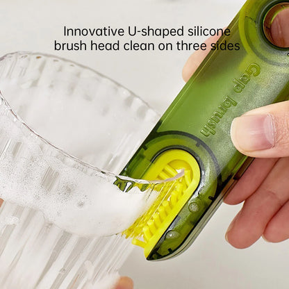 Portable Bottle Mouth Cap Detail Cup Brush Multifunctional Cleaning Brush 3-in-1