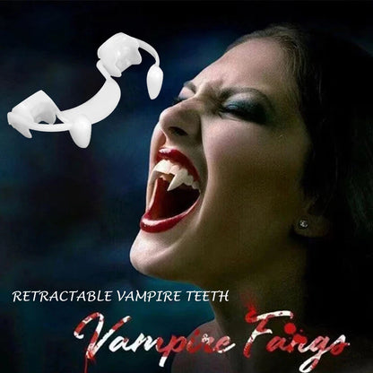 Zombie Horrific Tooth Fangs Retractable Vampire Teeth Halloween Cosplay Makeup