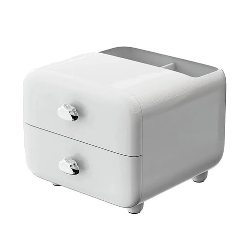 Storage Drawer Box Office Children Desk Multifunctional Desktop Organizer White