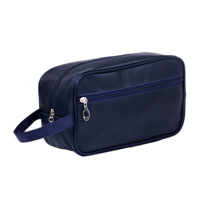 Shower Bathroom Cosmetic Storage Waterproof Mens Toiletry Travel Bag Dark Blue