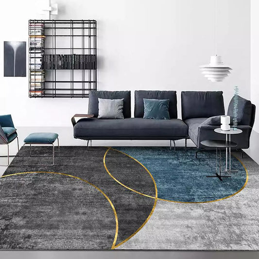 Large Soft Bedroom Living Room Carpet Anti-Slip Floor Mat Rug Modern Geometry 3