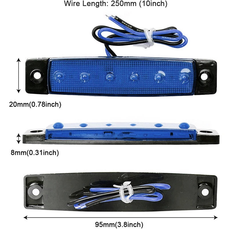 12X Deck Courtesy Lights Marine Boat Blue LED Waterproof Stern Transom Light