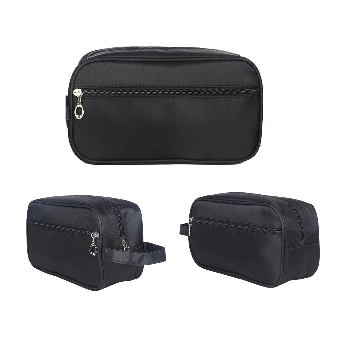 Shower Bathroom Cosmetic Storage Waterproof Mens Toiletry Travel Bag Black