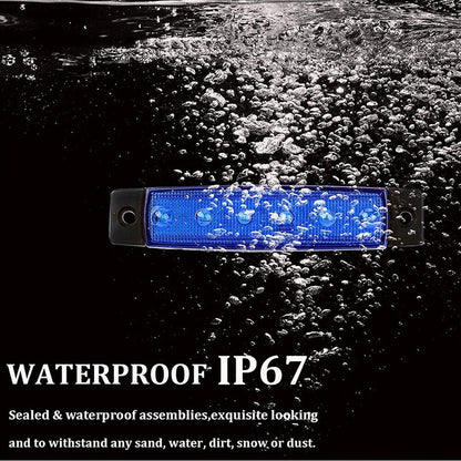 12X Deck Courtesy Lights Marine Boat Blue LED Waterproof Stern Transom Light