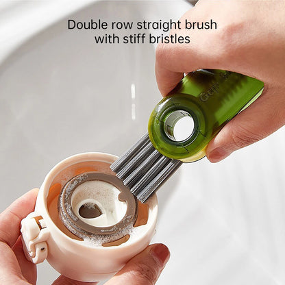 Portable Bottle Mouth Cap Detail Cup Brush Multifunctional Cleaning Brush 3-in-1