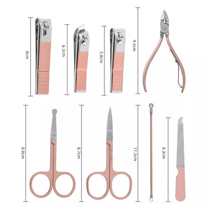 18pcs Stainless Steel Nail Grooming Clippers Tool Manicure Pedicure Kit Set