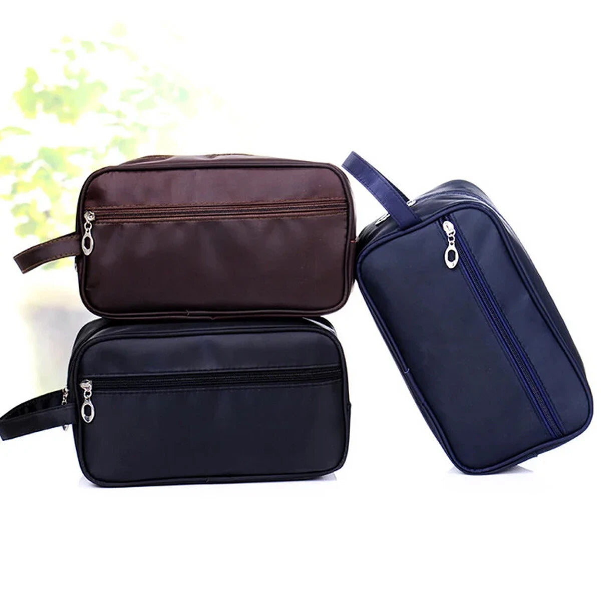 Shower Bathroom Cosmetic Storage Waterproof Mens Toiletry Travel Bag Black