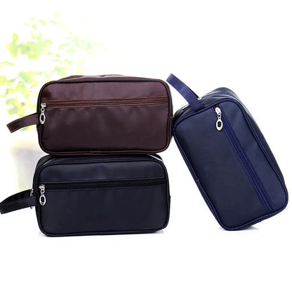 Shower Bathroom Cosmetic Storage Waterproof Mens Toiletry Travel Bag Black