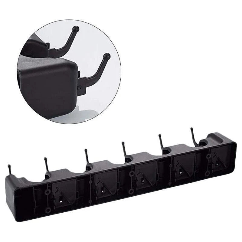 Wall Mounted Brush Storage Rack Broom Hanger Mop Holder Kitchen Organizer Black
