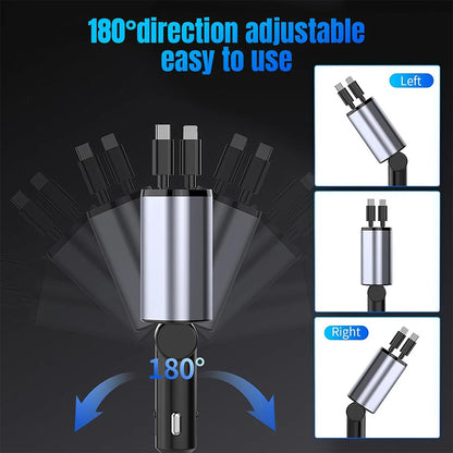 iPhone Android Fast Charging Car Phone Adapter USB Type C Cable Car Charger