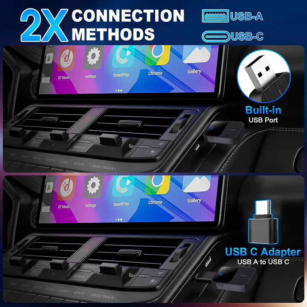 USB Car Dongle Adapter Android Auto Carplay Wired to Wireless Adapter