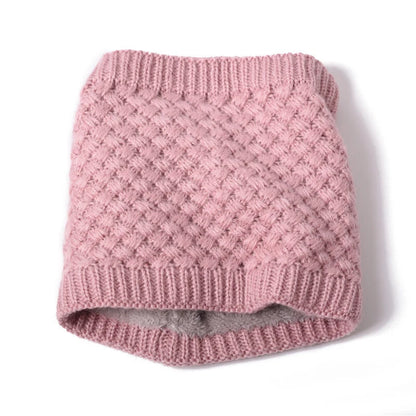 Winter Knitted Scarf Thermal Warm Thicken Chunky Neck Warmer Tube Pink