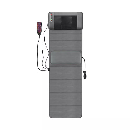 Full Body Heated Mattress 10 Vibrating Motors Massage Mat Stress Soreness Relief