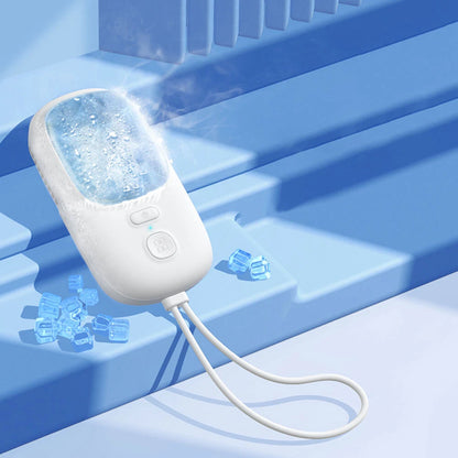 Personal Cooling Relief Ice Muscle Repair Calming Compress Neck Fan White
