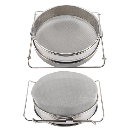 Stainless Steel Double Sieve Leaf Beekeeping Equipment Kit Honey Strainer Filter