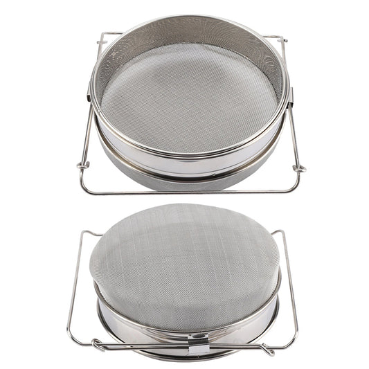Stainless Steel Double Sieve Leaf Beekeeping Equipment Kit Honey Strainer Filter