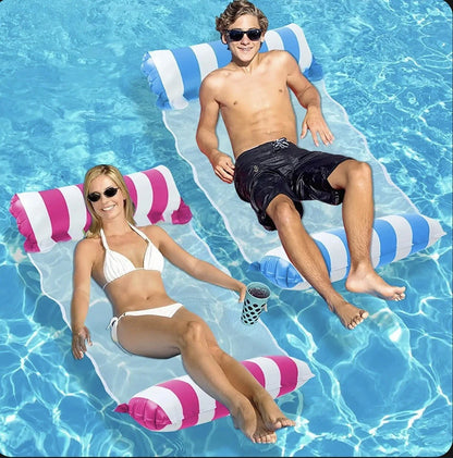 Pool Bed Swimming Chair Toy Inflatable Portable Floating Water Hammock Float