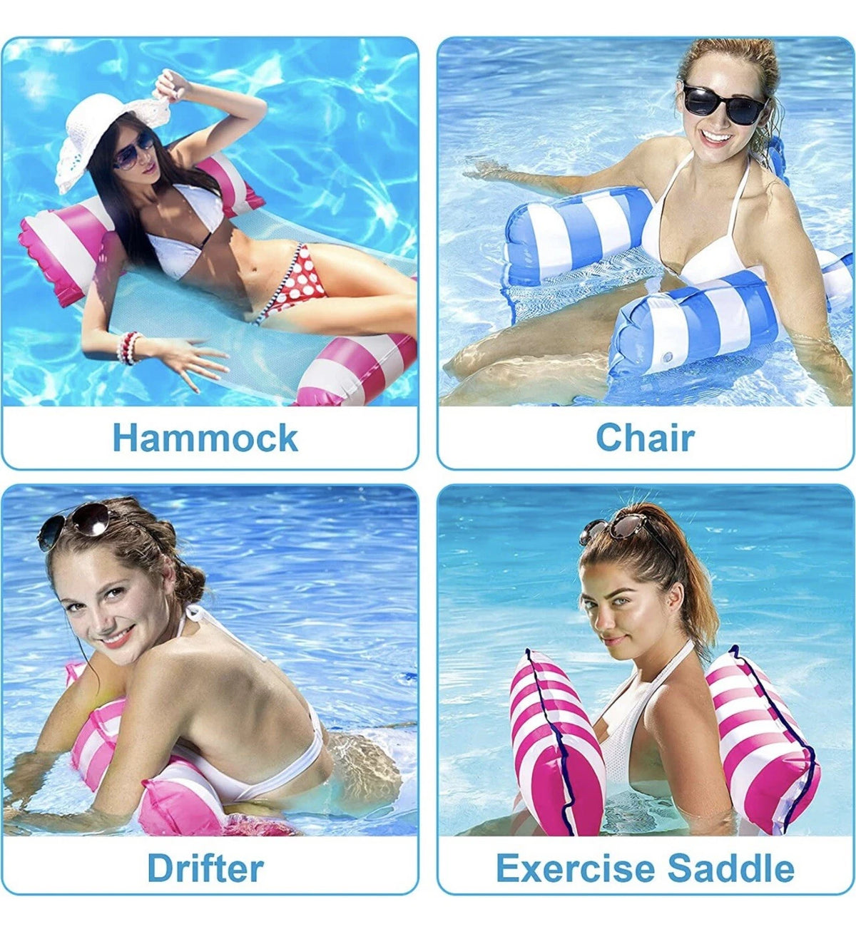 Pool Bed Swimming Chair Toy Inflatable Portable Floating Water Hammock Float