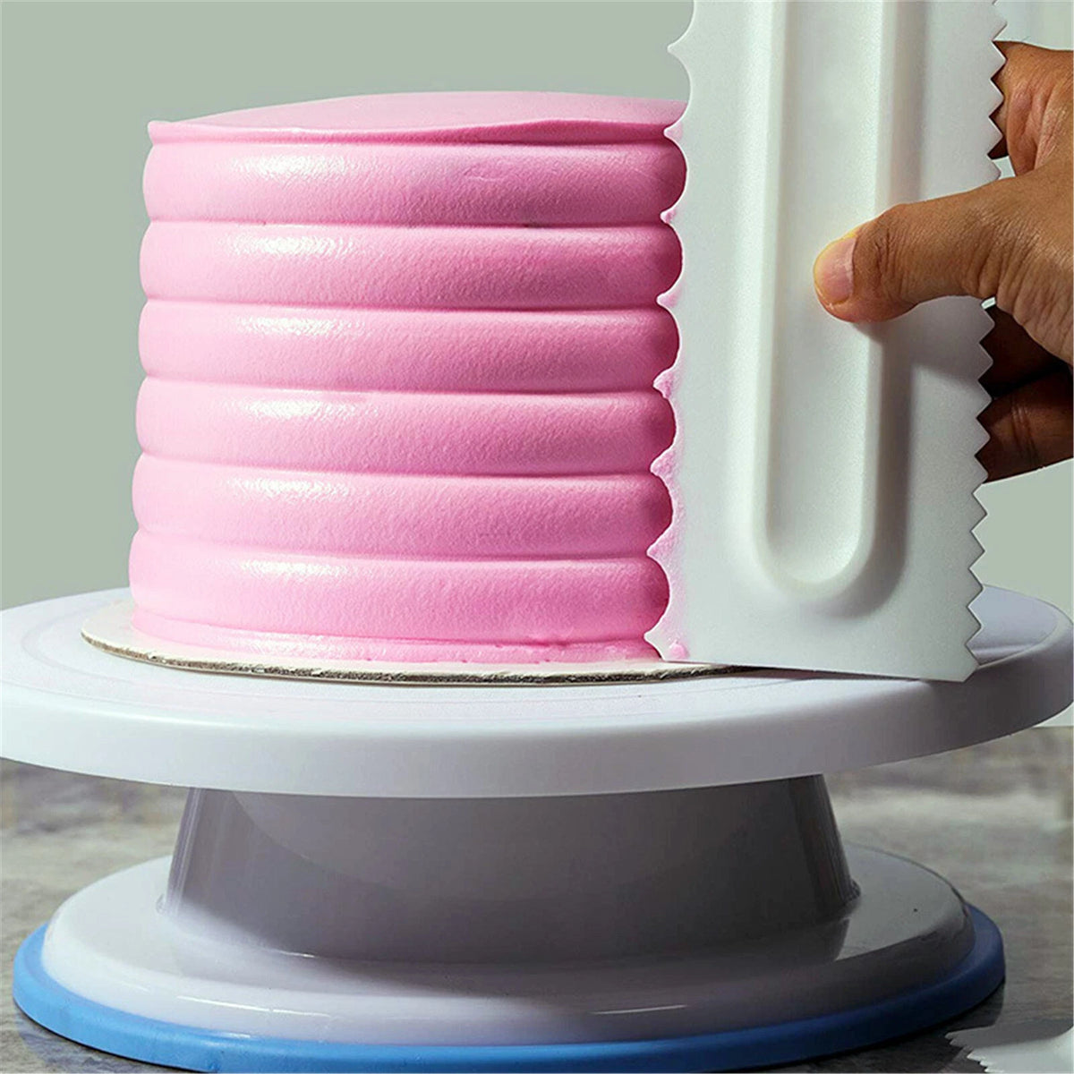 4PCS Smoother Edge Frosting Scraper Cake Decorating Icing Comb Pastry Spatulas