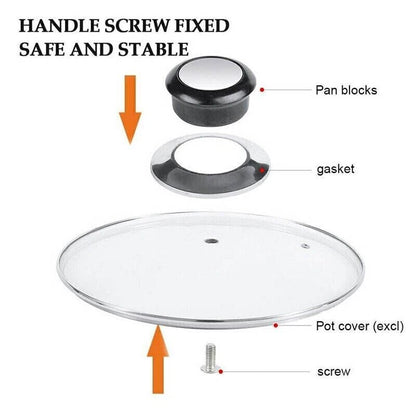 2Pcs Pot Pan Lid Hand Grip Knob Handle Saucepan Kitchen Cookware Replacement