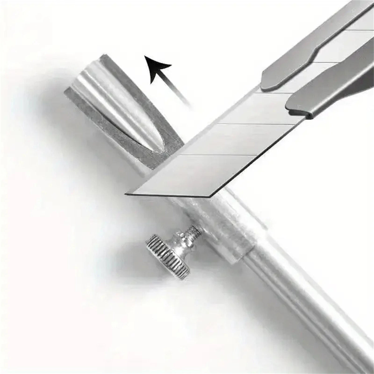 2PCS Cylindrical Metal Eyebrow Pen Sharpener Wide Application Makeup Tool Silver