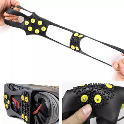 Anti-slip Snow Shoe Spikes Grips Shoes Boots Ice Cleats 10-Stud Medium